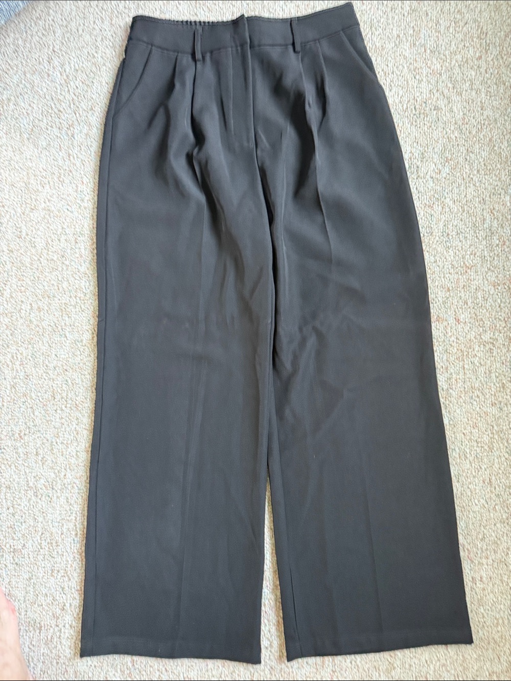 Wide-Leg Black Trousers